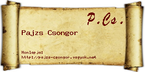 Pajzs Csongor névjegykártya
